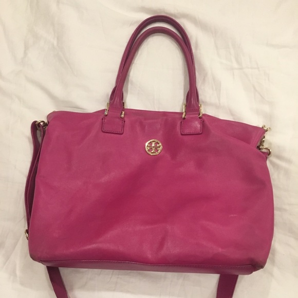 tory burch pink tote
